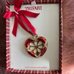 Trifari Red and Gold Heart Ornament
